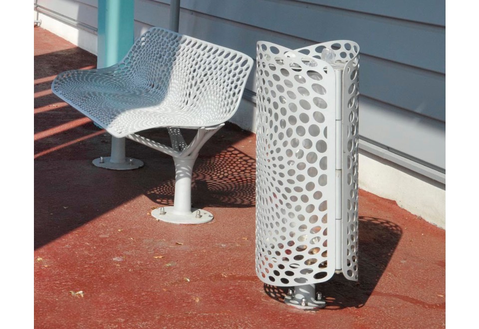 terza foto KEO Portarifiuti in metallo per esterni