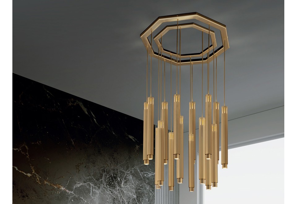 prima foto CASTEL Lampadario a LED in metallo