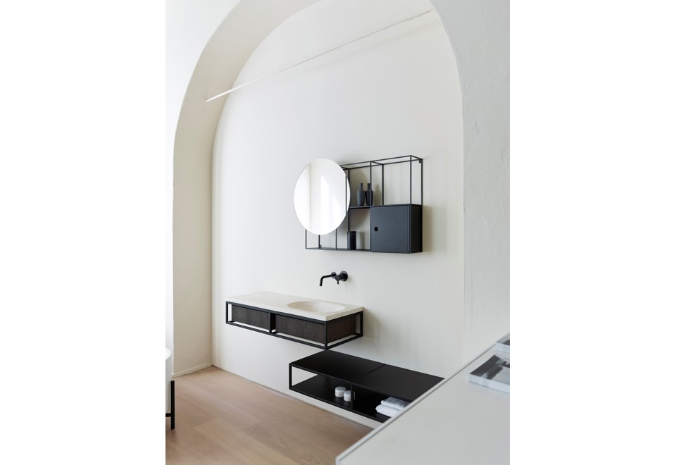 terza foto FRAME Consolle lavabo sospeso con cassetti