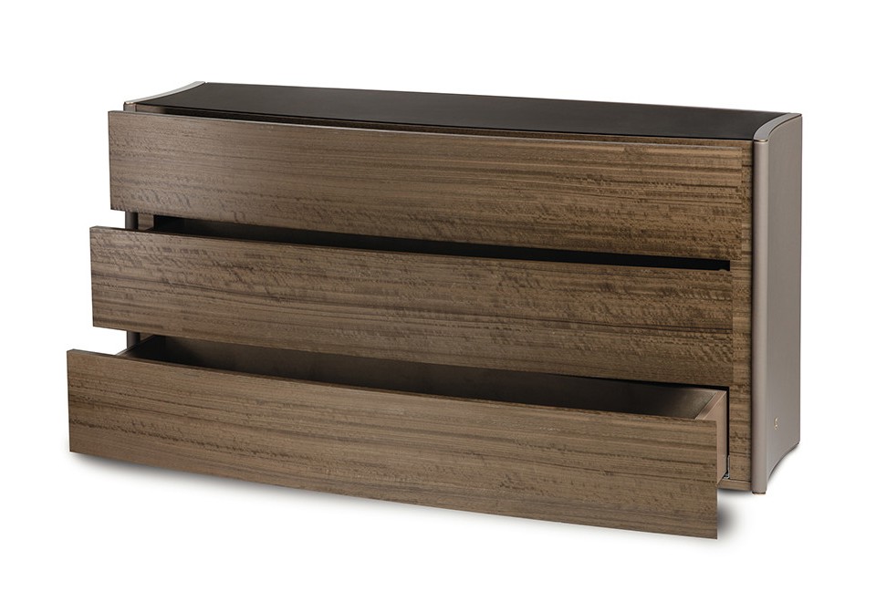 seconda foto DEA Cassettiera in legno e pelle