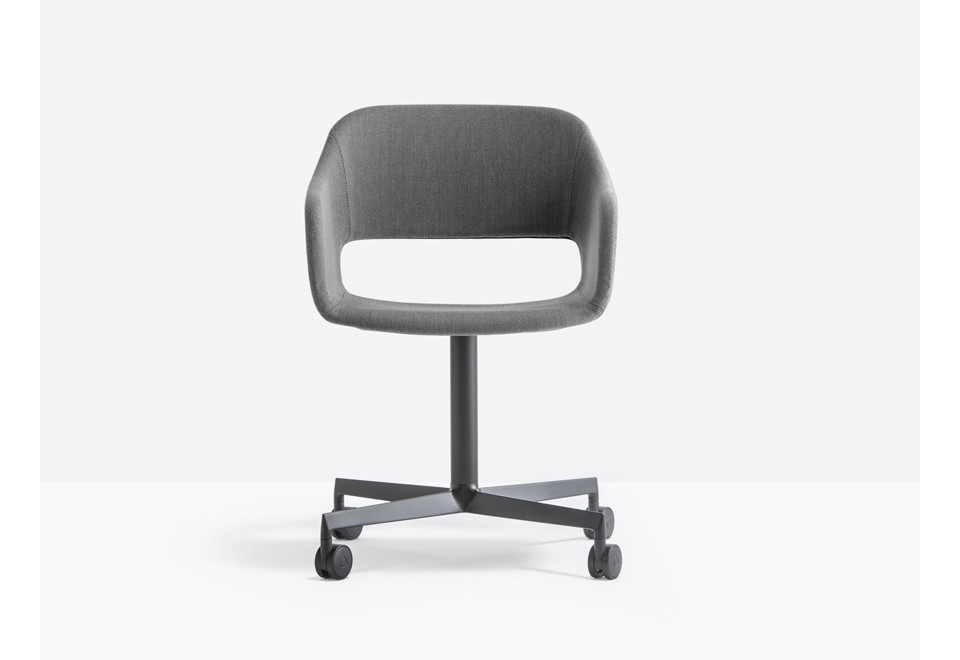 prima foto BABILA 2776 Sedia in tessuto a 4 razze con ruote