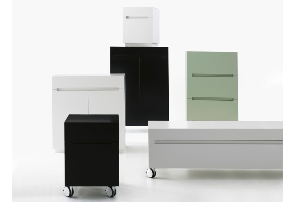 terza foto STOW Mobile TV basso in MDF con ante a ribalta